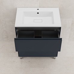 Style Line Тумба под раковину Лима 70 Plus эмаль графит матовая – фотография-6